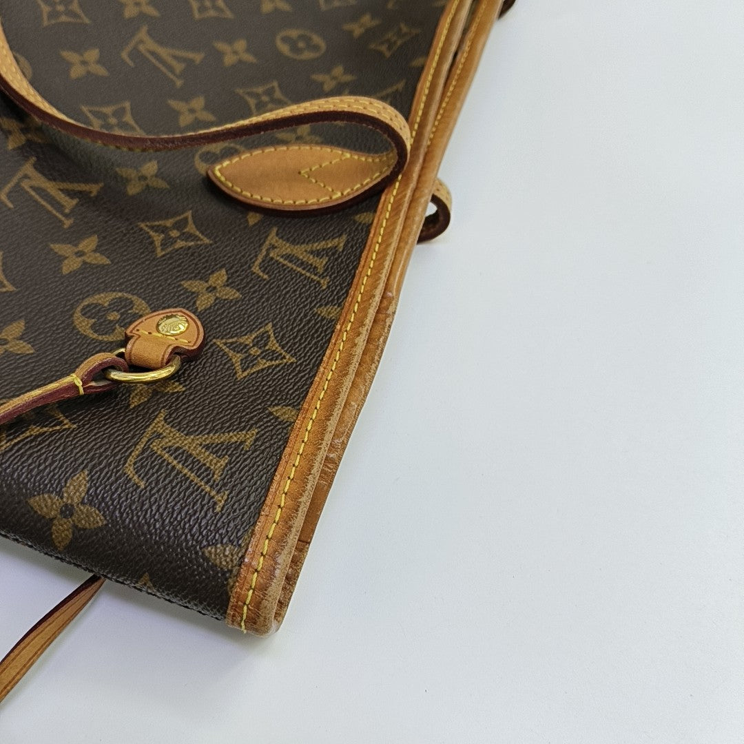 NEVERFULL MM Monogram Coated Canvas Brown