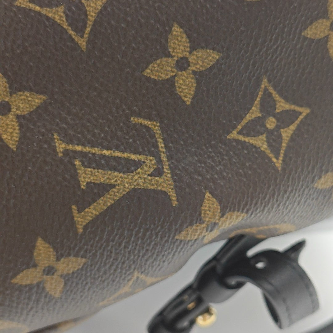 Monogram Coated Canvas Backpack Brown