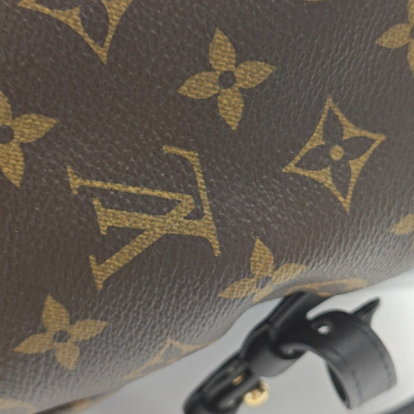 Monogram Coated Canvas Backpack Brown