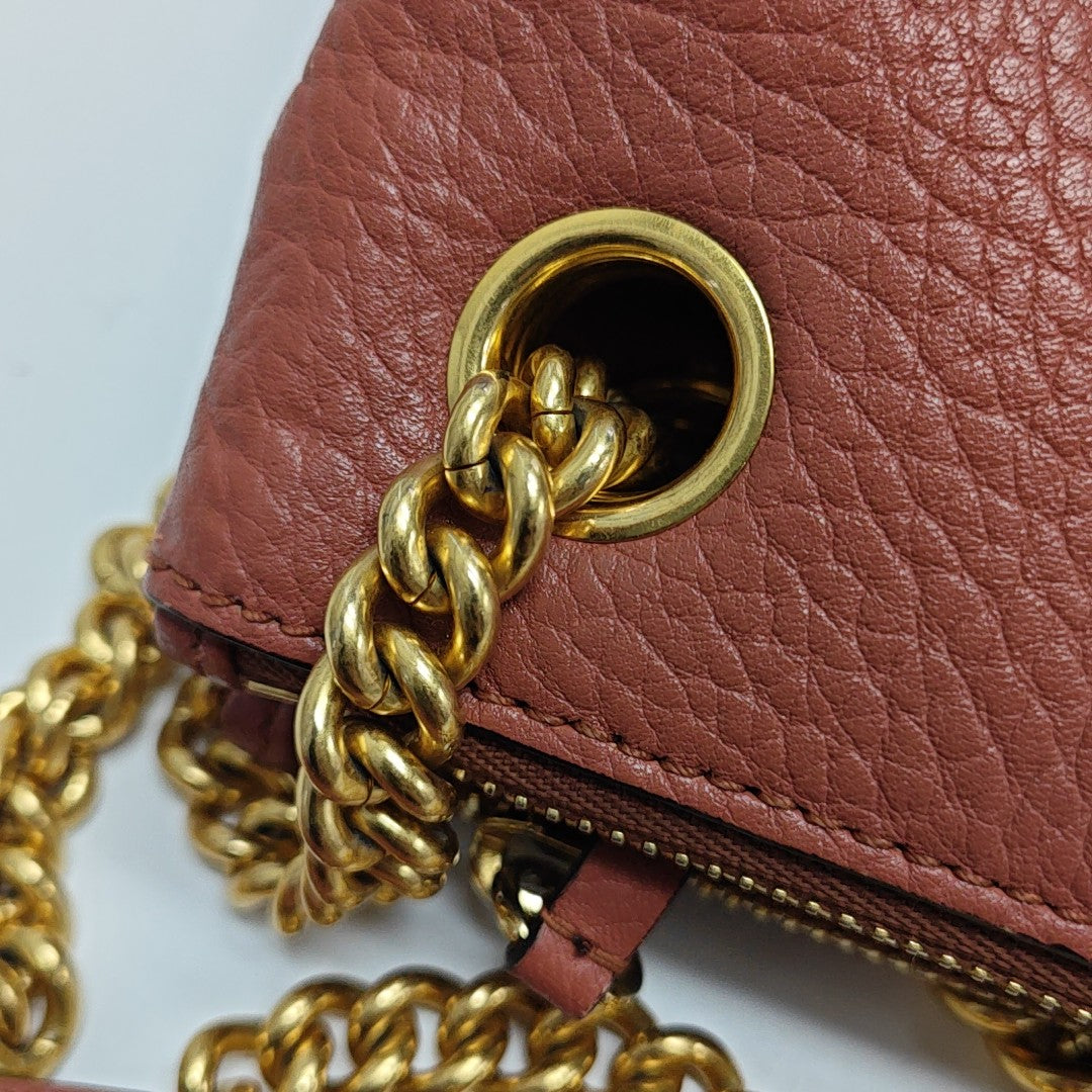 Calfskin Shoulder Bag Orange