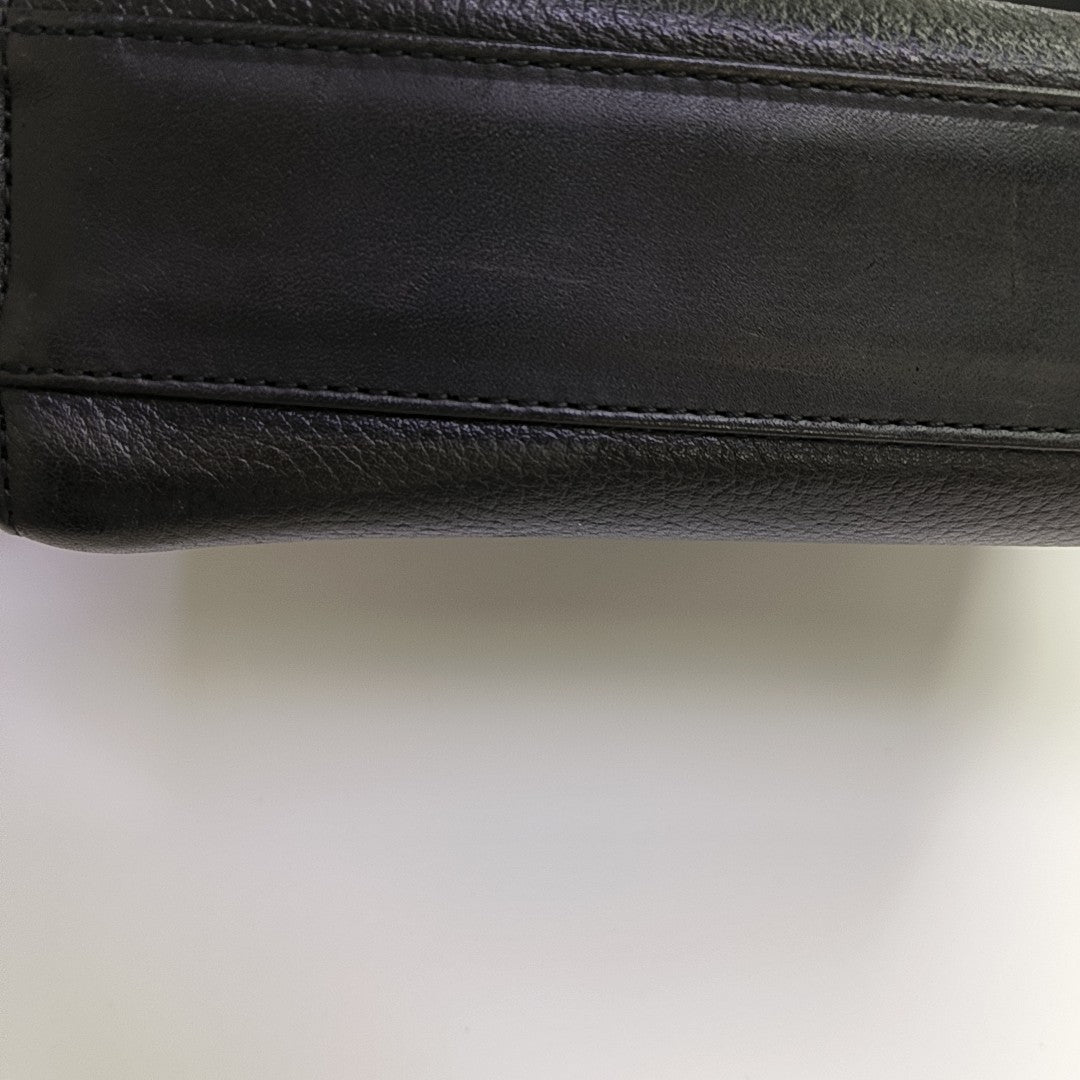 Calfskin Top Handle Bag Black