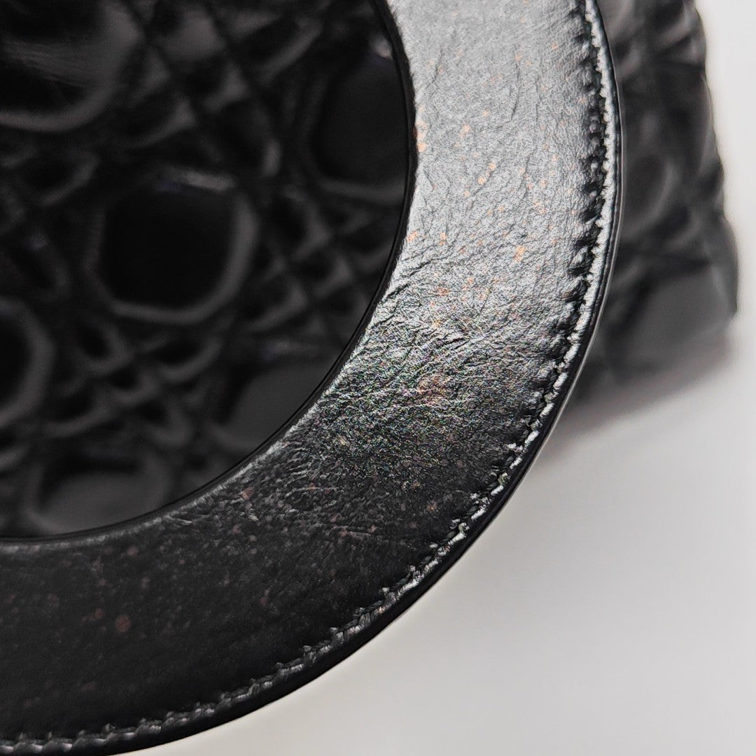 Lady Dior Small Cannage Lambskin Black