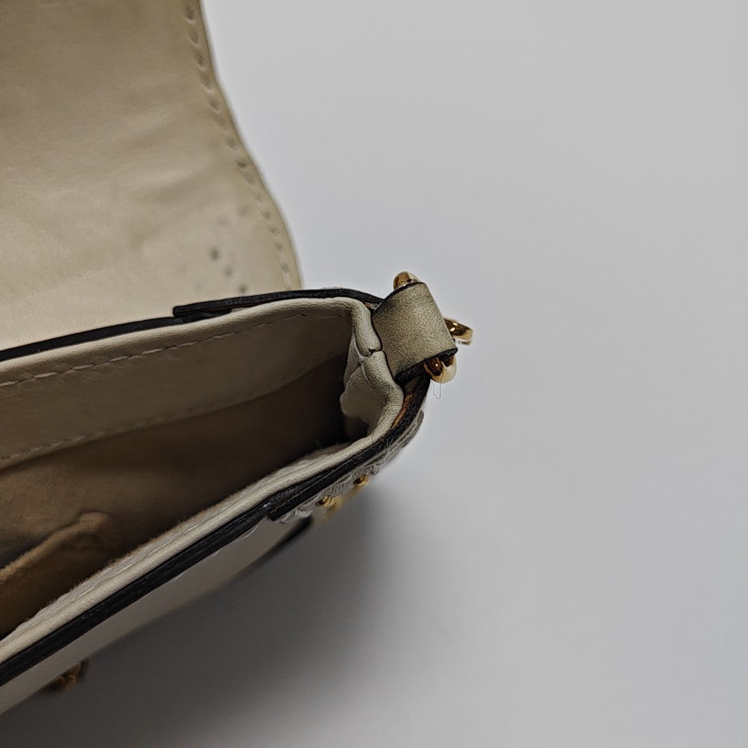Snaffle Bit Calfskin White