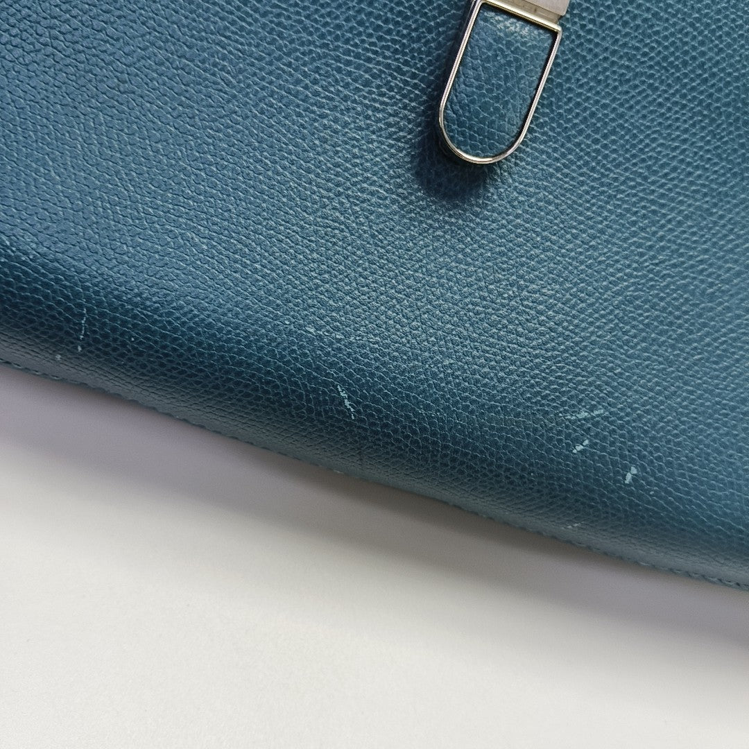 Calfskin Shoulder Bag Blue