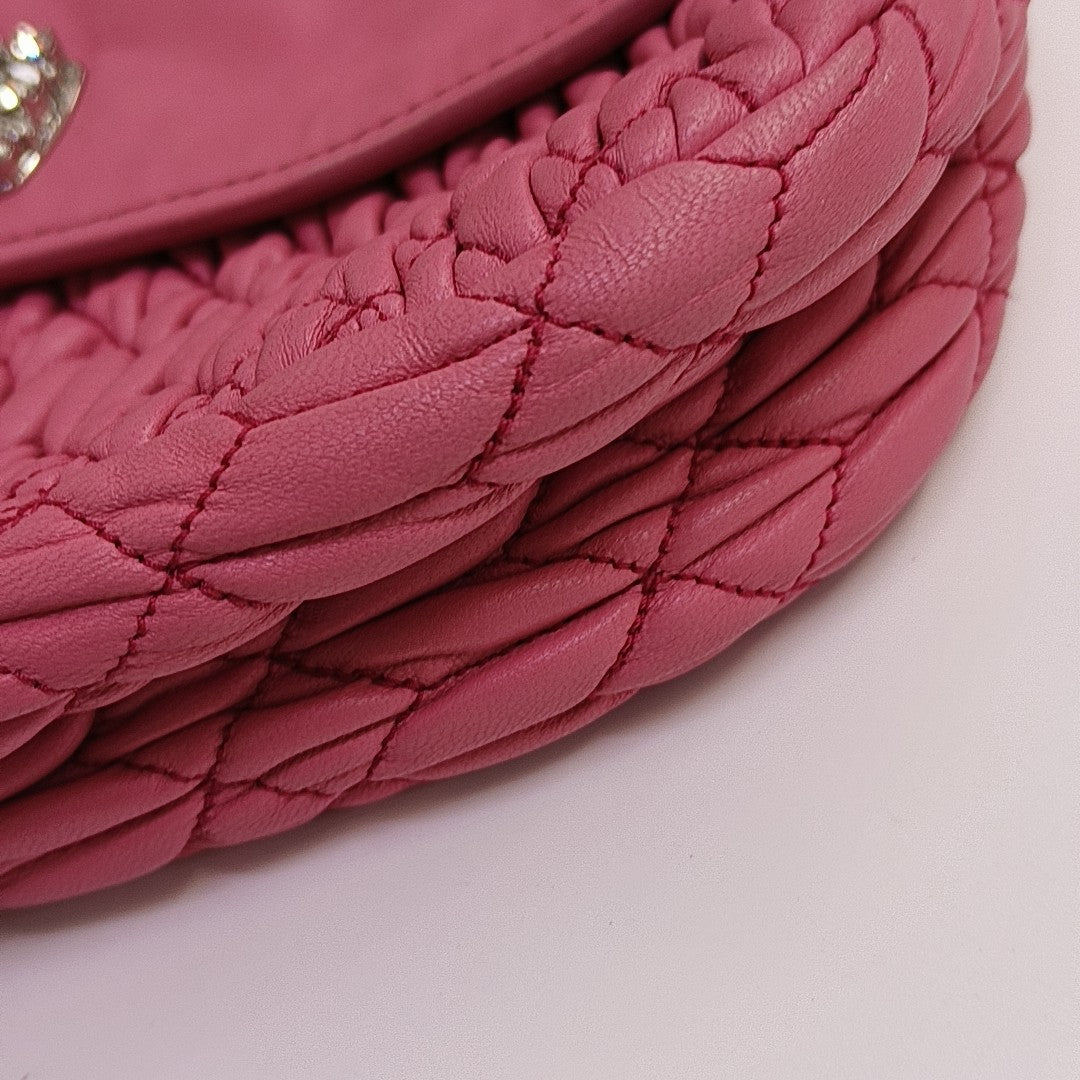 Crystal Quilted Lambskin Pink