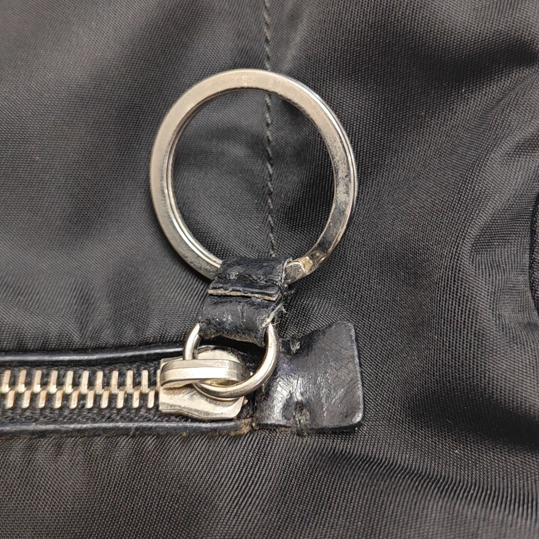 Nylon Top Handle Bag Black