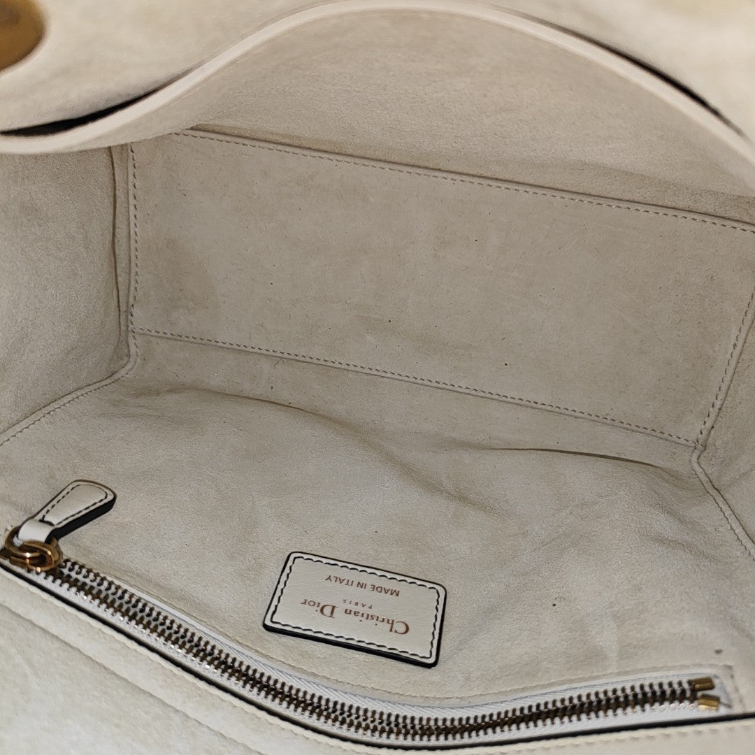 Lady Dior Medium Leather White