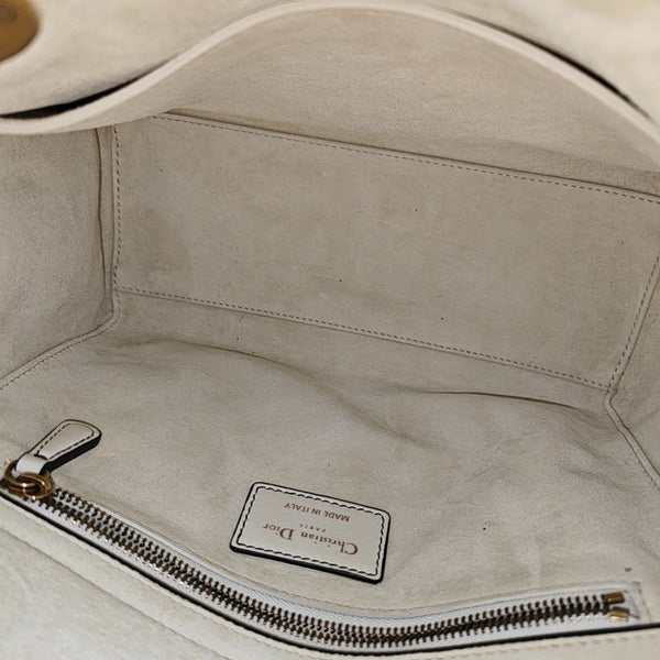 Lady Dior Medium Leather White