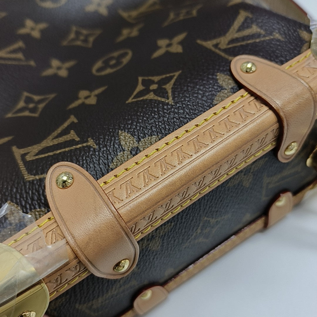 SIDE TRUNK MM Monogram Coated Canvas Brown