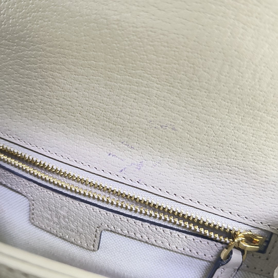 Ophidia Small Monogram Coated Canvas White