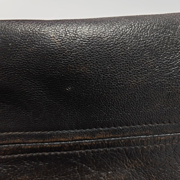 Calfskin Shoulder Bag Brown
