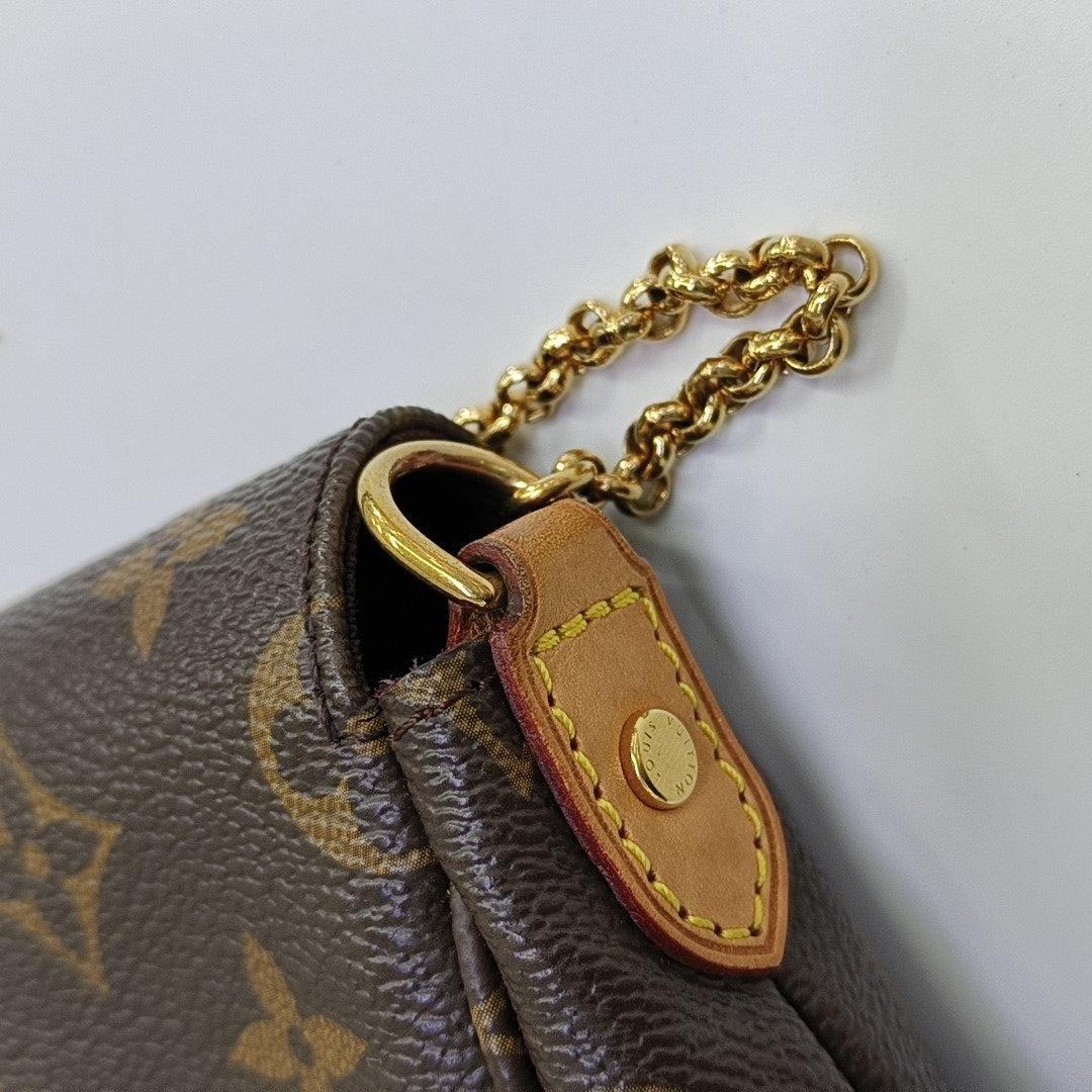 FAVORITE MM Monogram Coated Canvas Brown