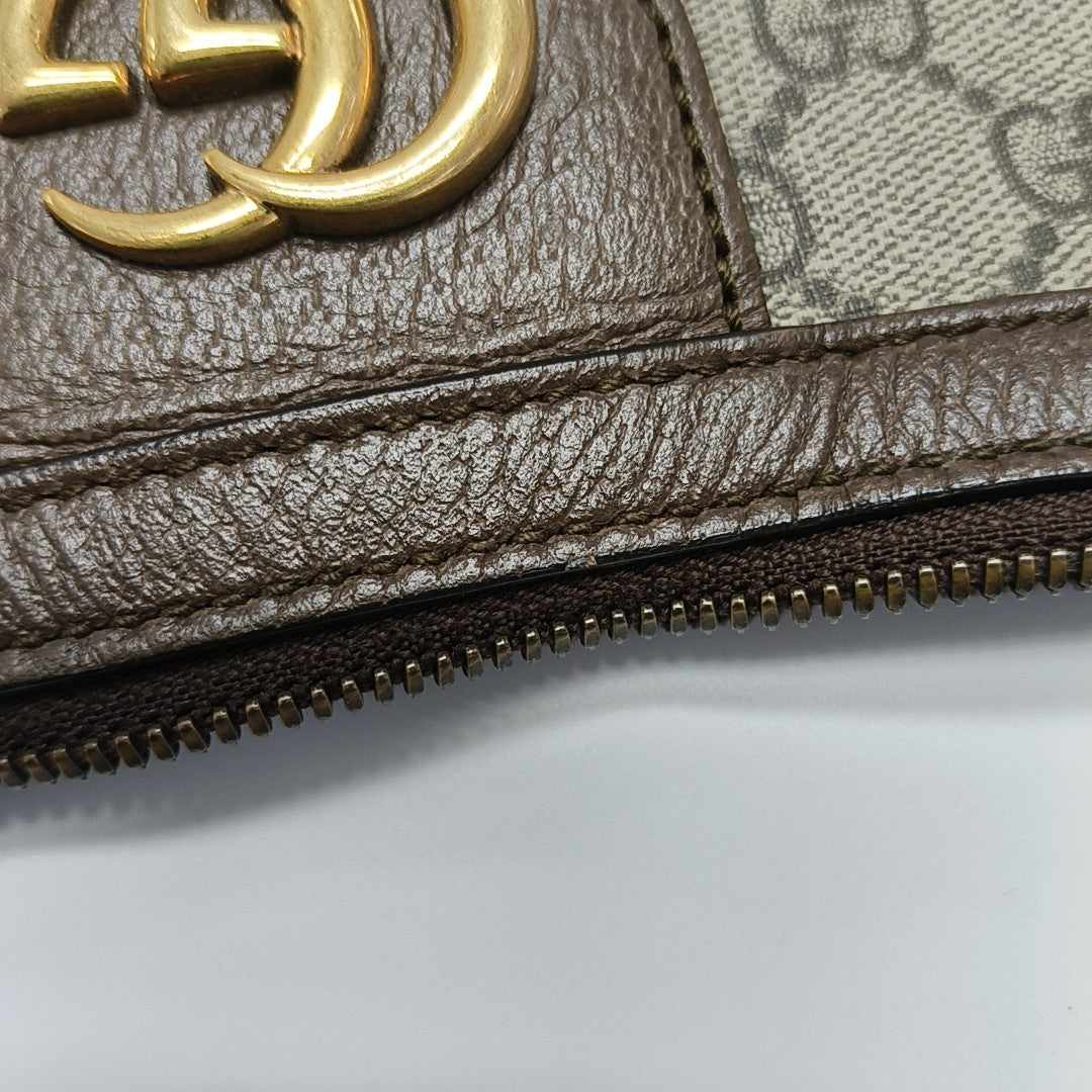 Ophidia Small Monogram Coated Canvas Beige
