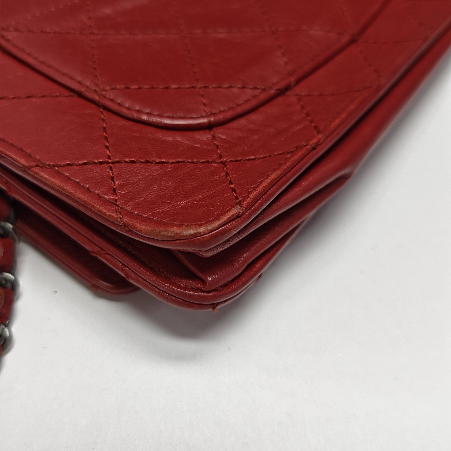 2.55 WOC Quilted Calfskin Red