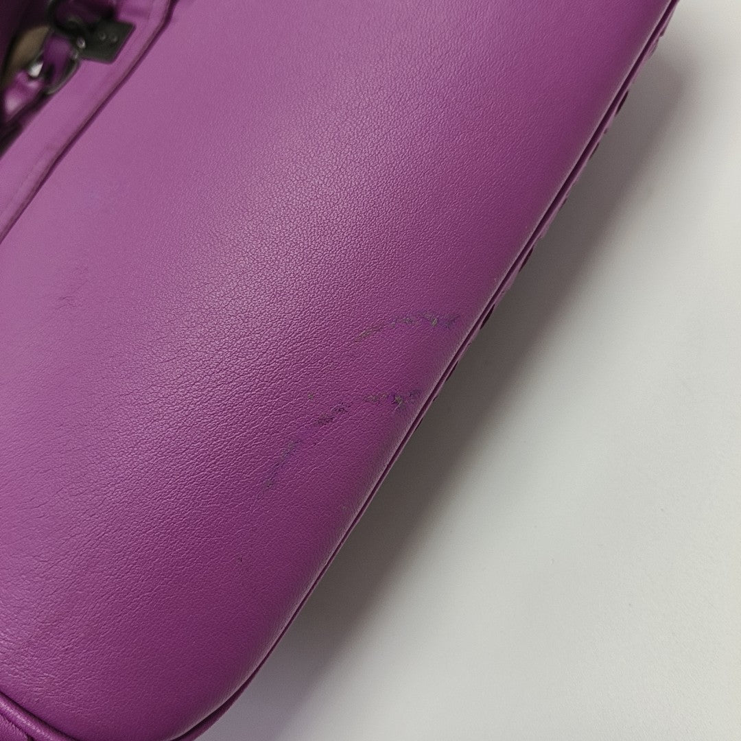 Calfskin Bucket Bag Purple