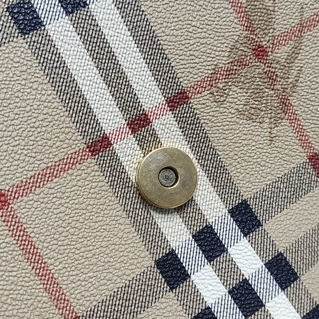 Coated Canvas Shoulder Bag Beige