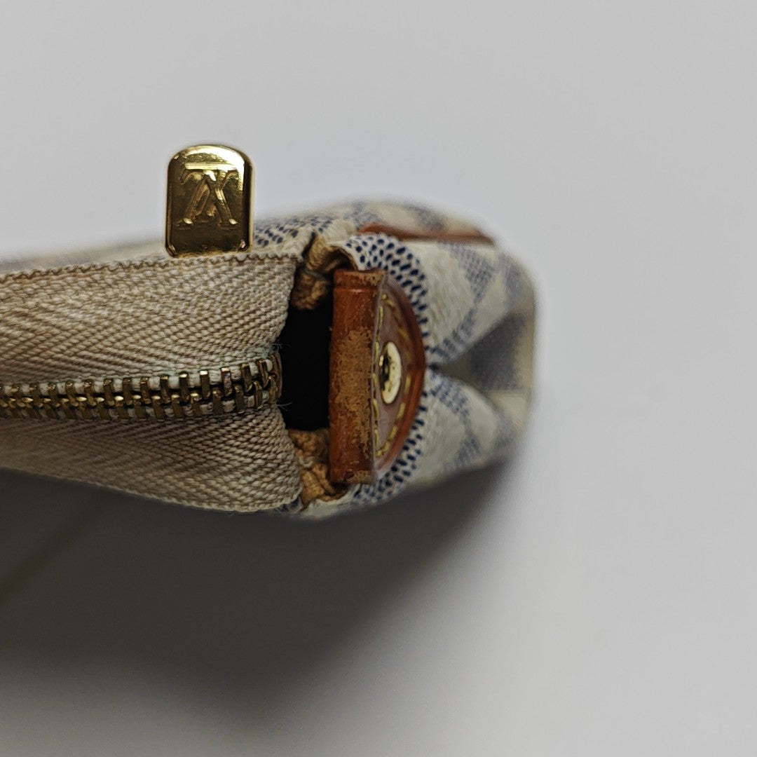 EVA Damier Azur Coated Canvas White
