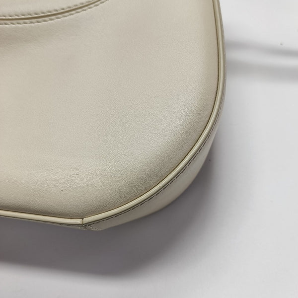 Leather Shoulder Bag White