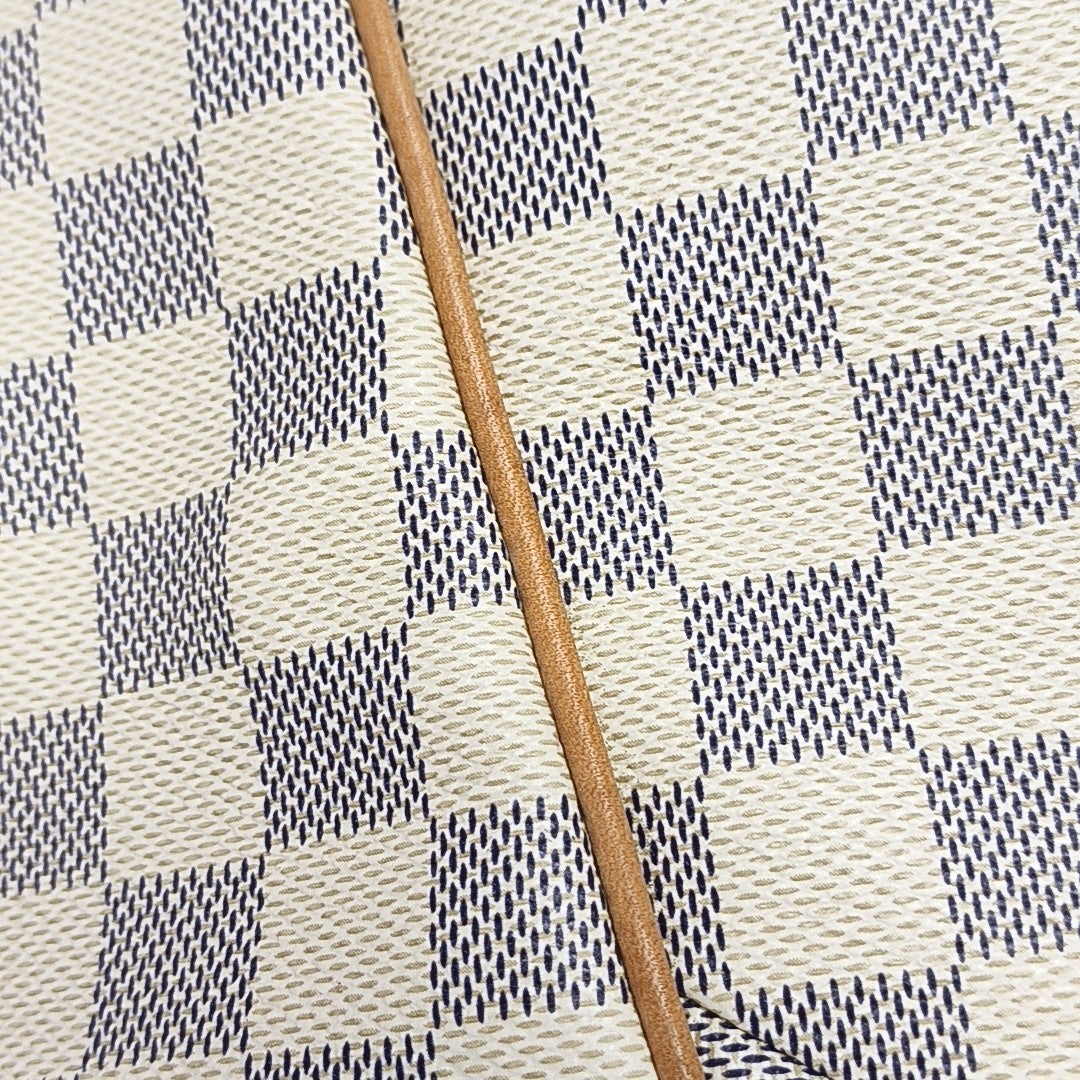 TOTALLY MM Damier Azur Coated Canvas White