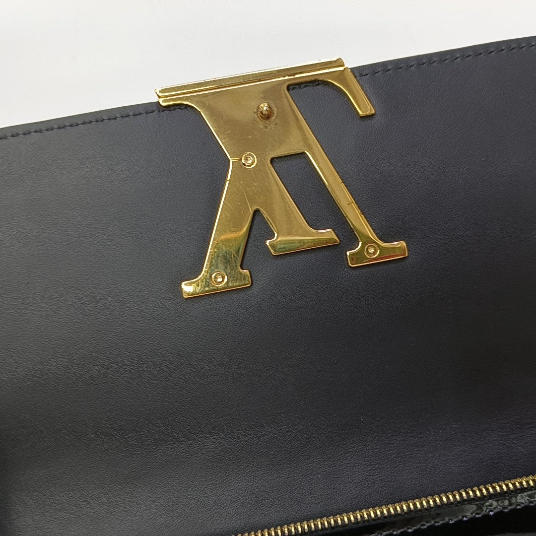 LOUISE Patent Leather Black Wallet
