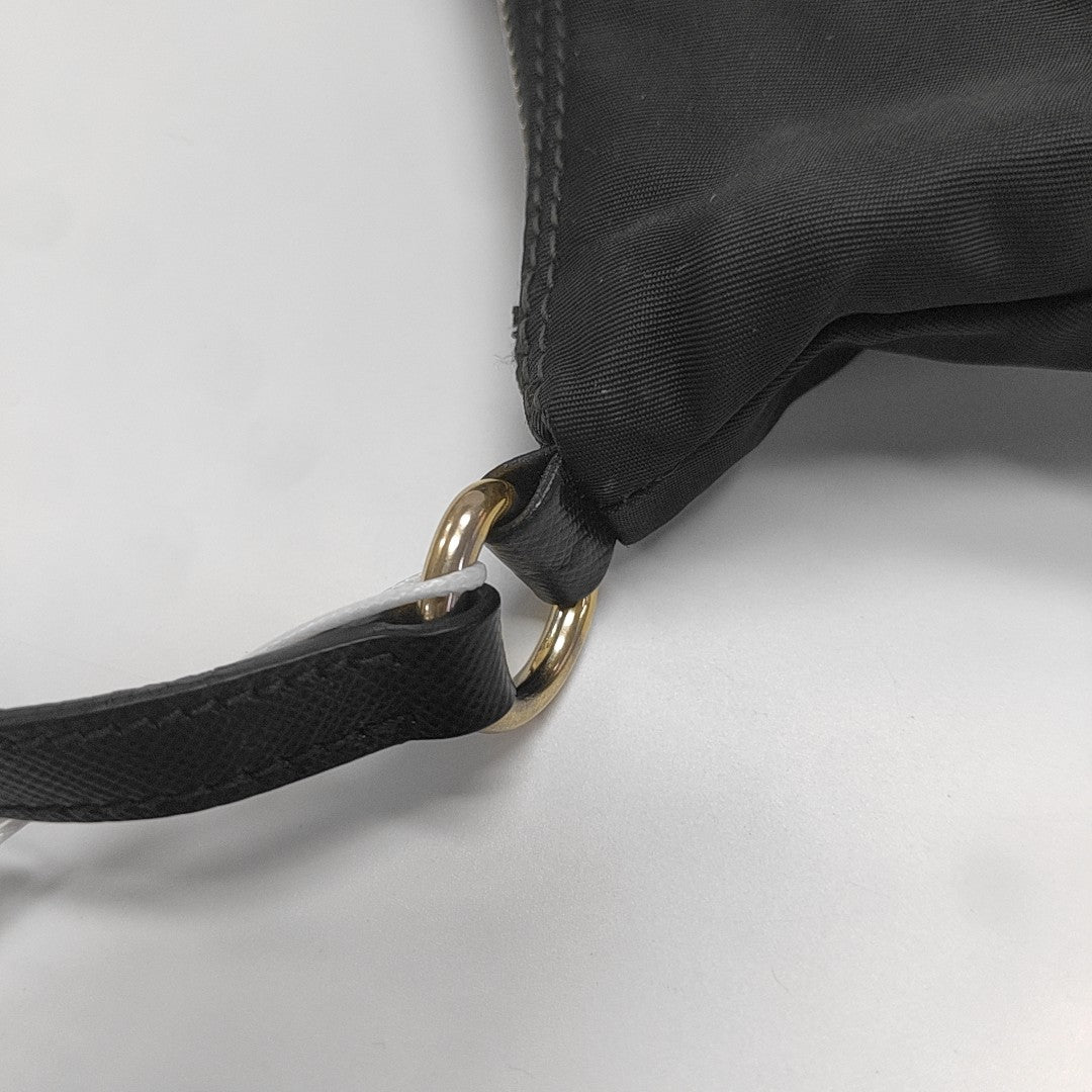 Nylon Top Handle Bag Black