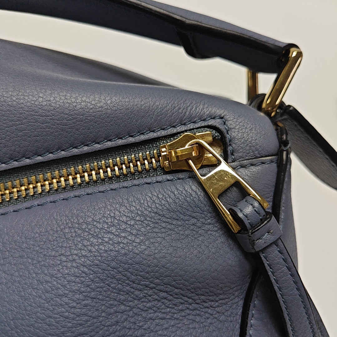 Puzzle Small Quilted Calfskin Blue