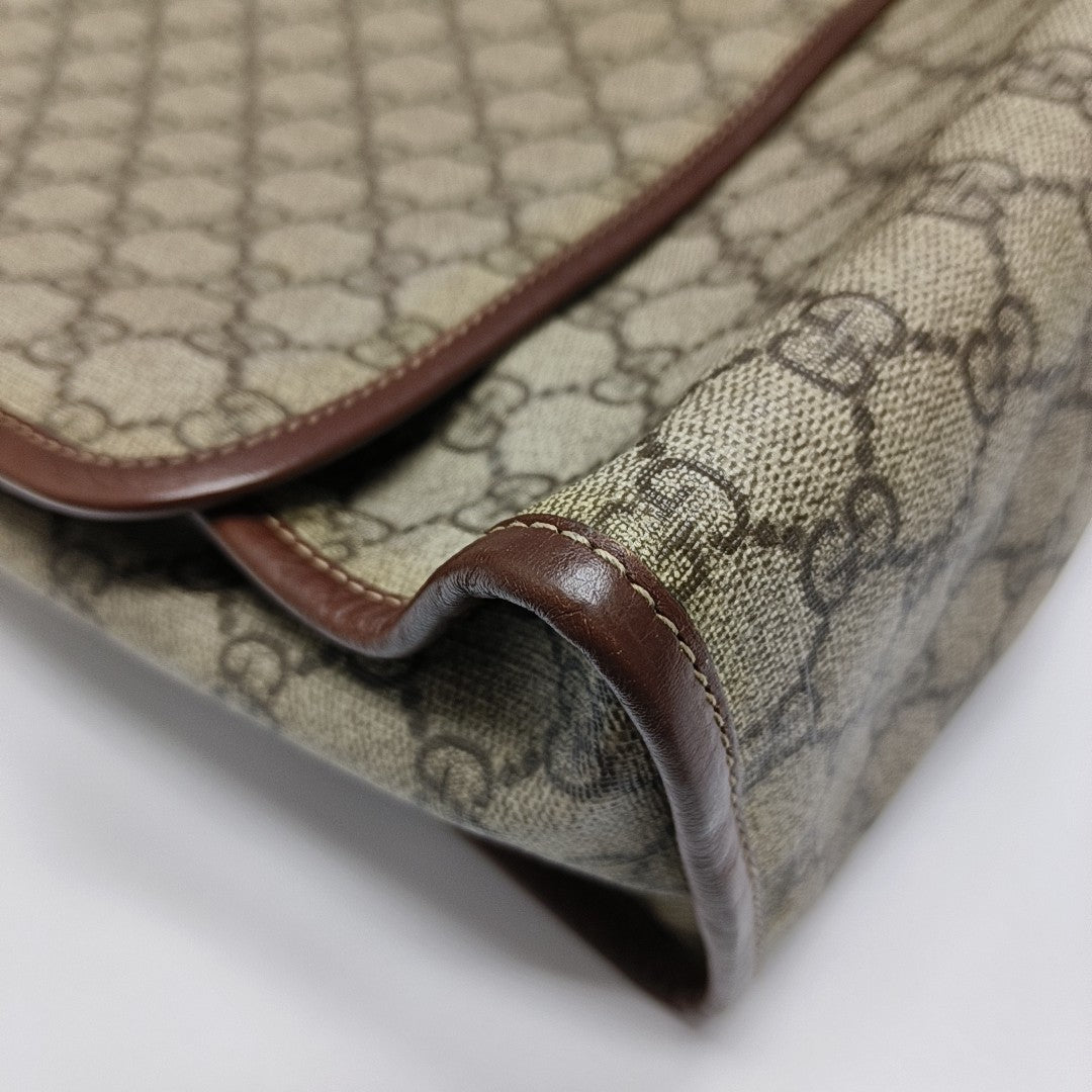 GG Messenger Monogram Coated Canvas Beige