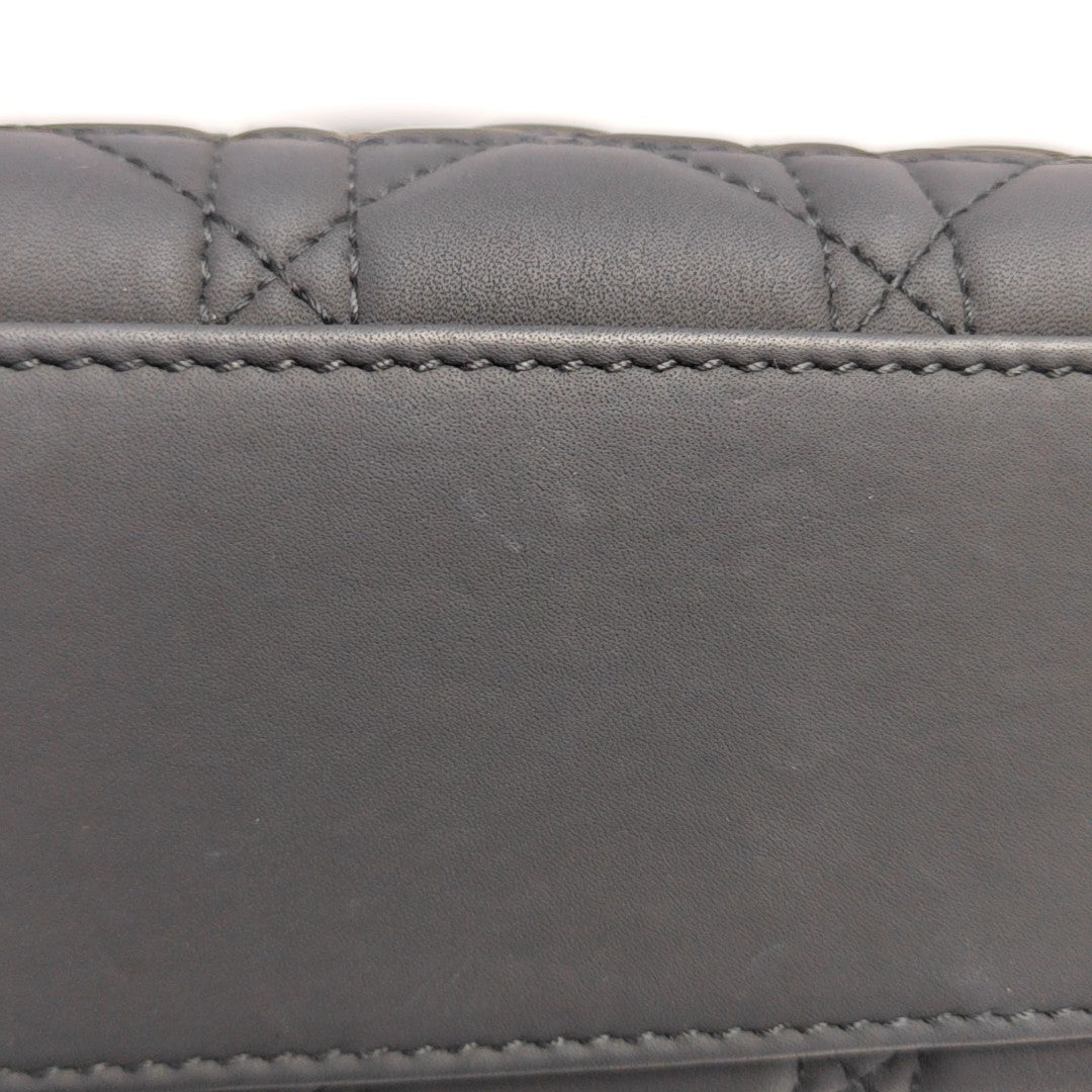 Lady Dior Mini Cannage Calfskin Black