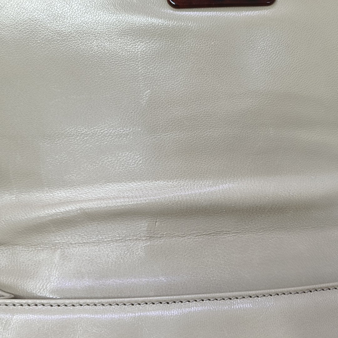 Calfskin Shoulder Bag Beige