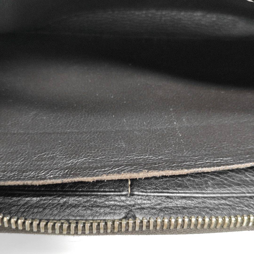 Ligne Shima Monogram Calfskin Brown Wallet