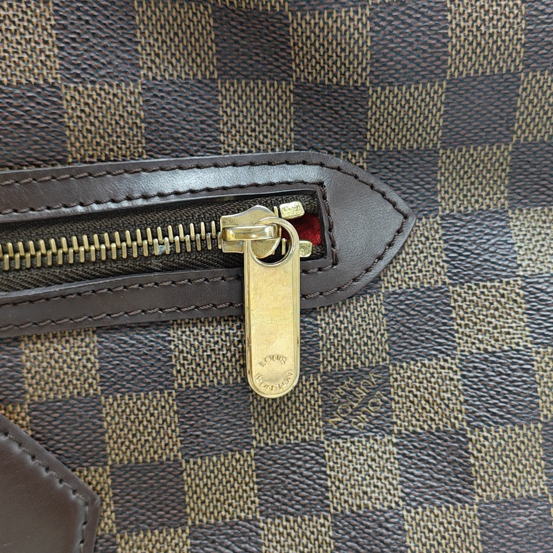 SALEYA Damier Ebene Coated Canvas Brown