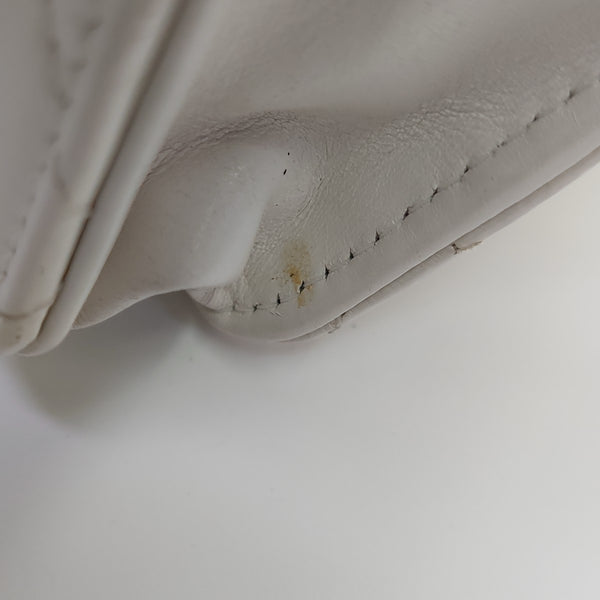 Quilted Calfskin Shoulder Bag White