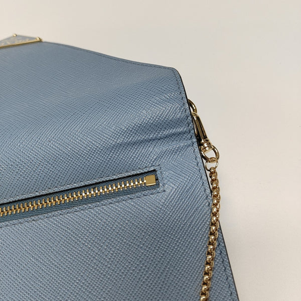 Saffiano Calfskin Shoulder Bag Blue