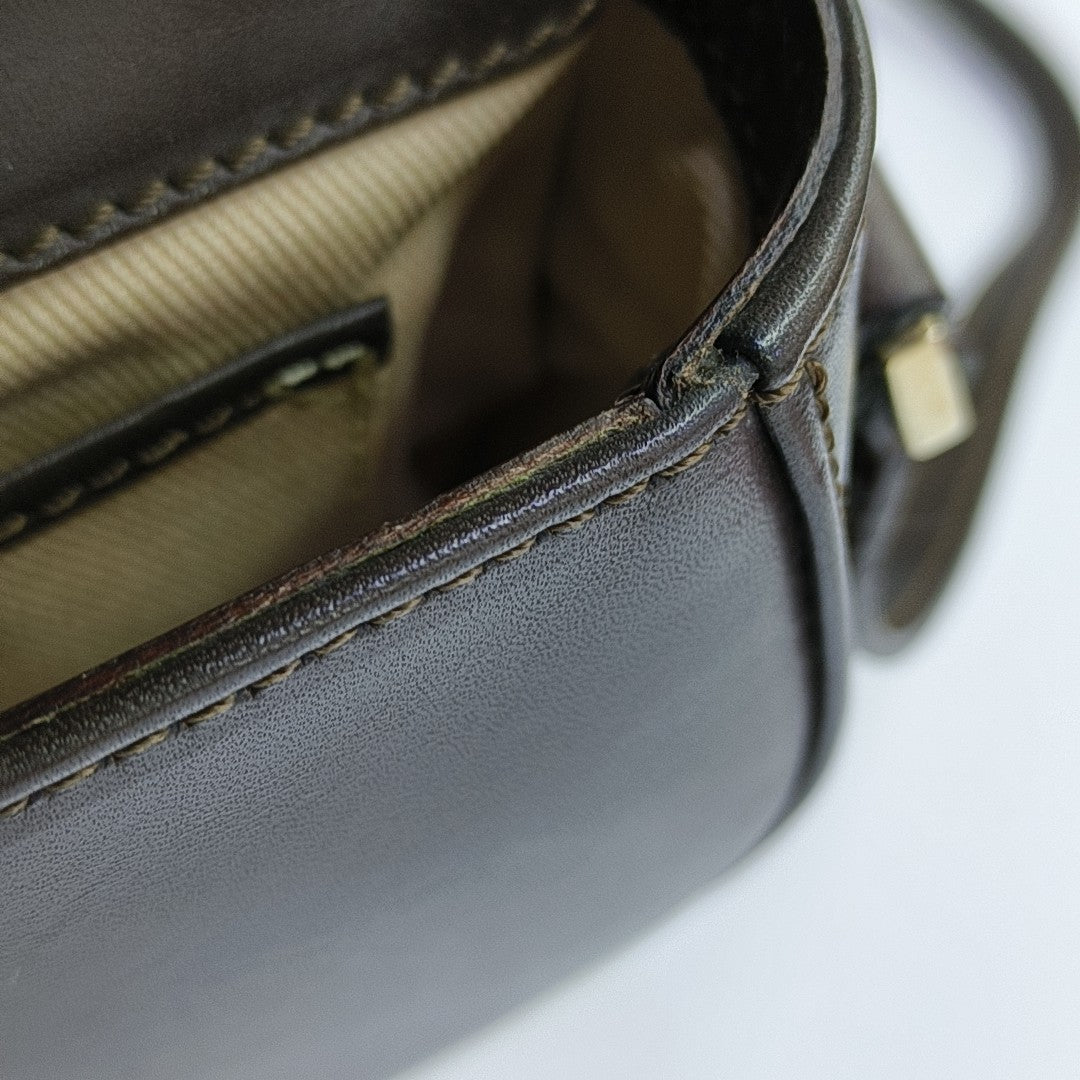Fabric Shoulder Bag Brown