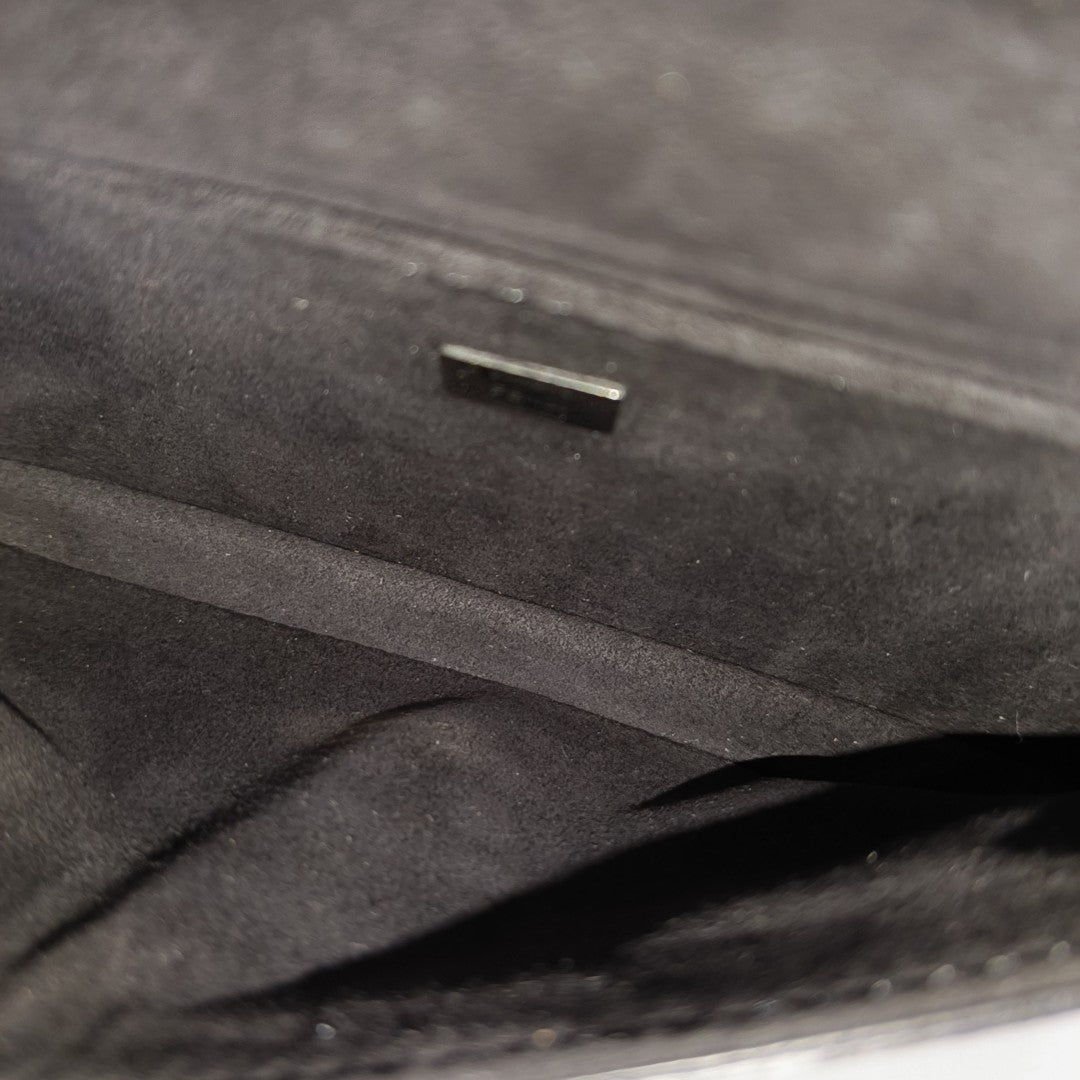 Double Micro Calfskin Black