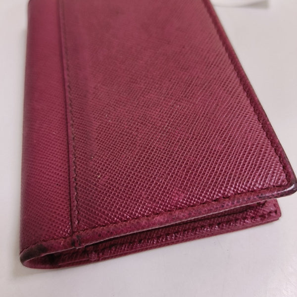Saffiano Calfskin Card Holder Red