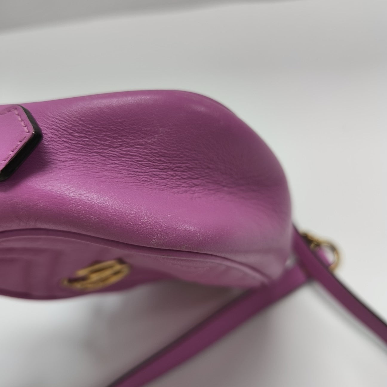 GG Marmont Mini Quilted Calfskin Purple