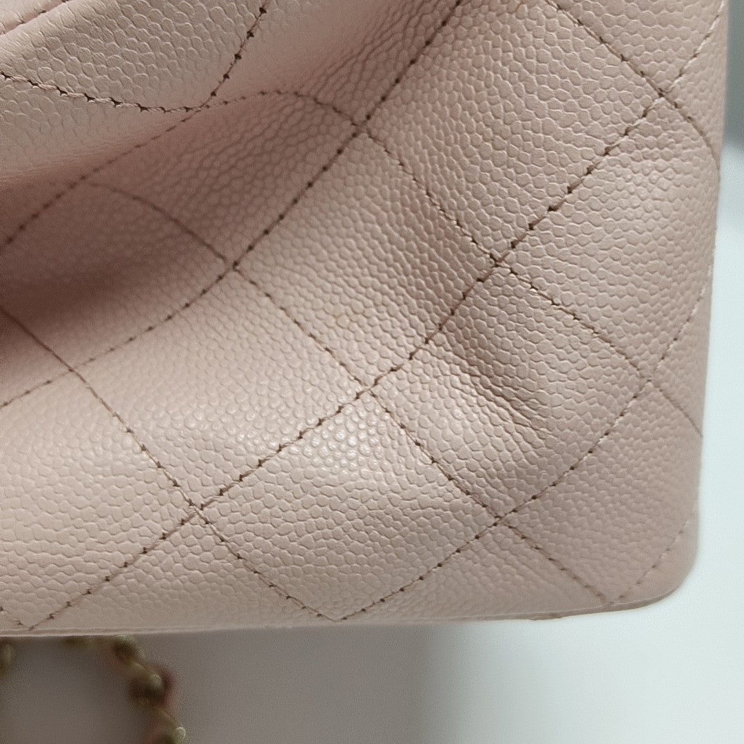 23P TOTE Quilted Grained Calfskin Pink