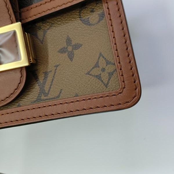 DAUPHINE Mini Monogram Coated Canvas Brown