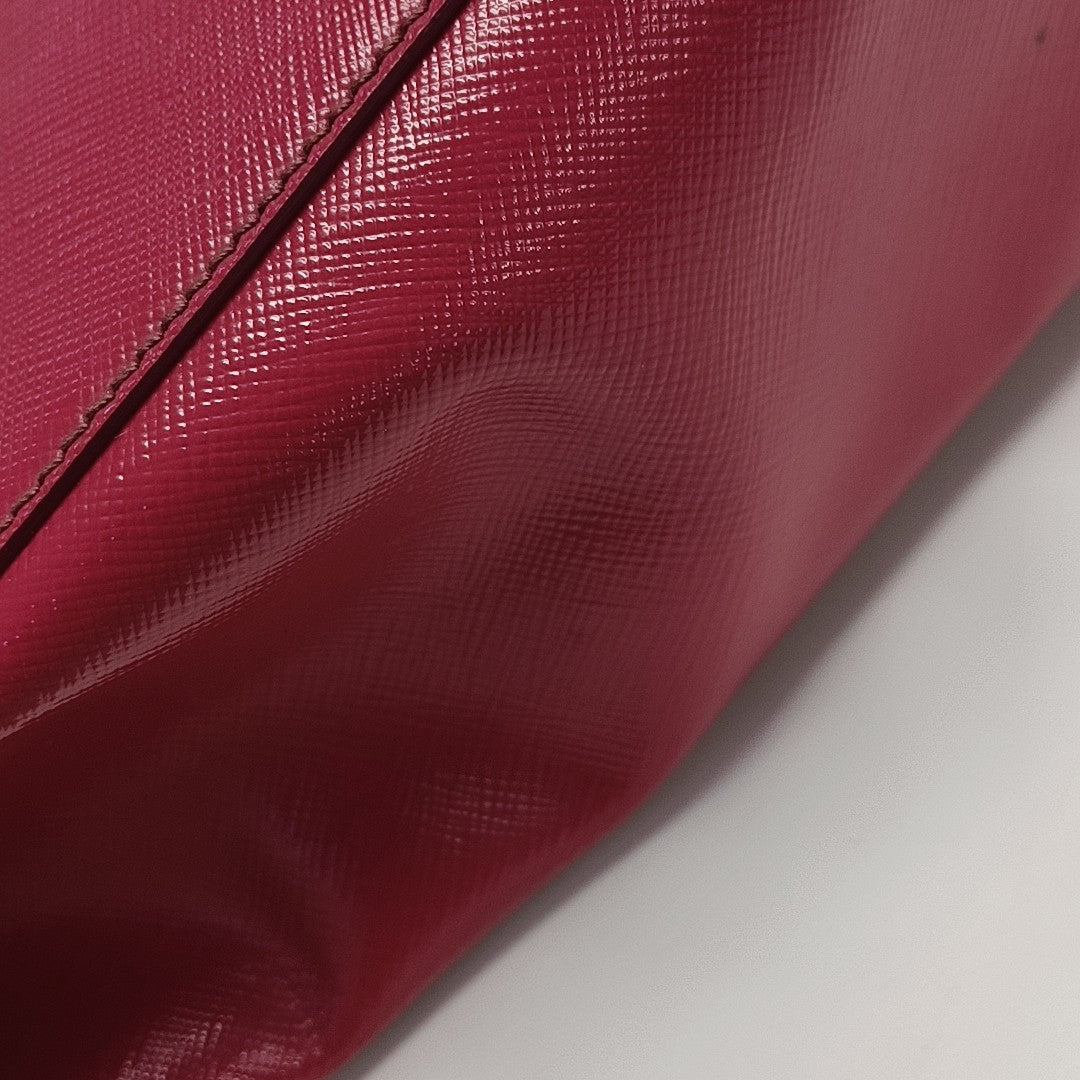 Saffiano Calfskin Top Handle Bag Red
