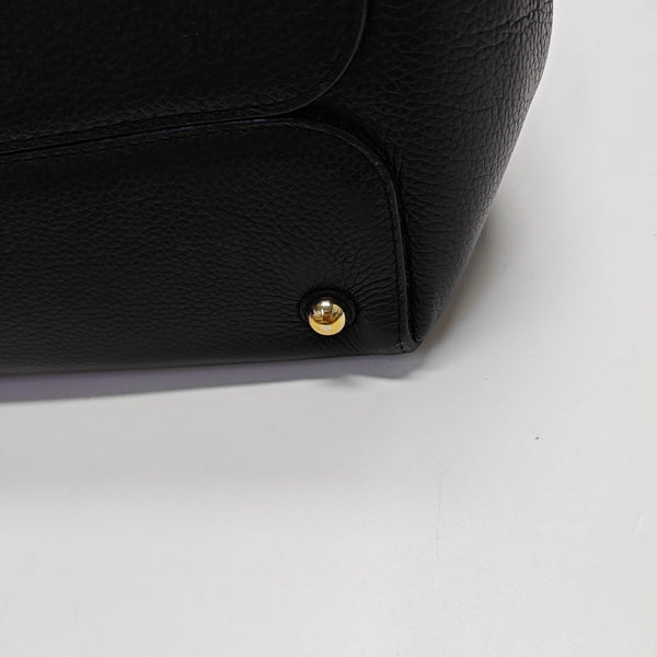 Calfskin Top Handle Bag Black