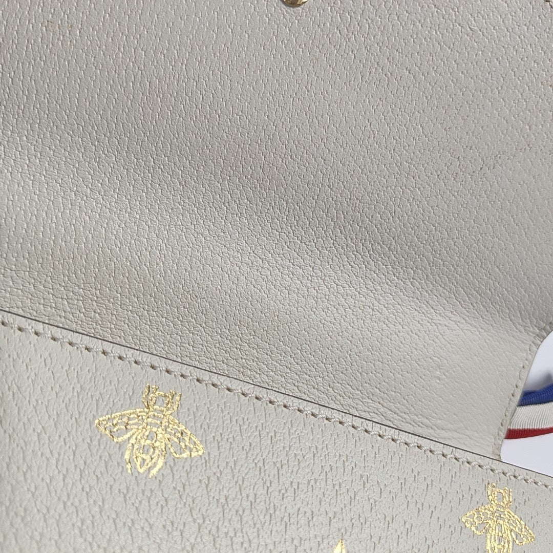 Calfskin Shoulder Bag Small White