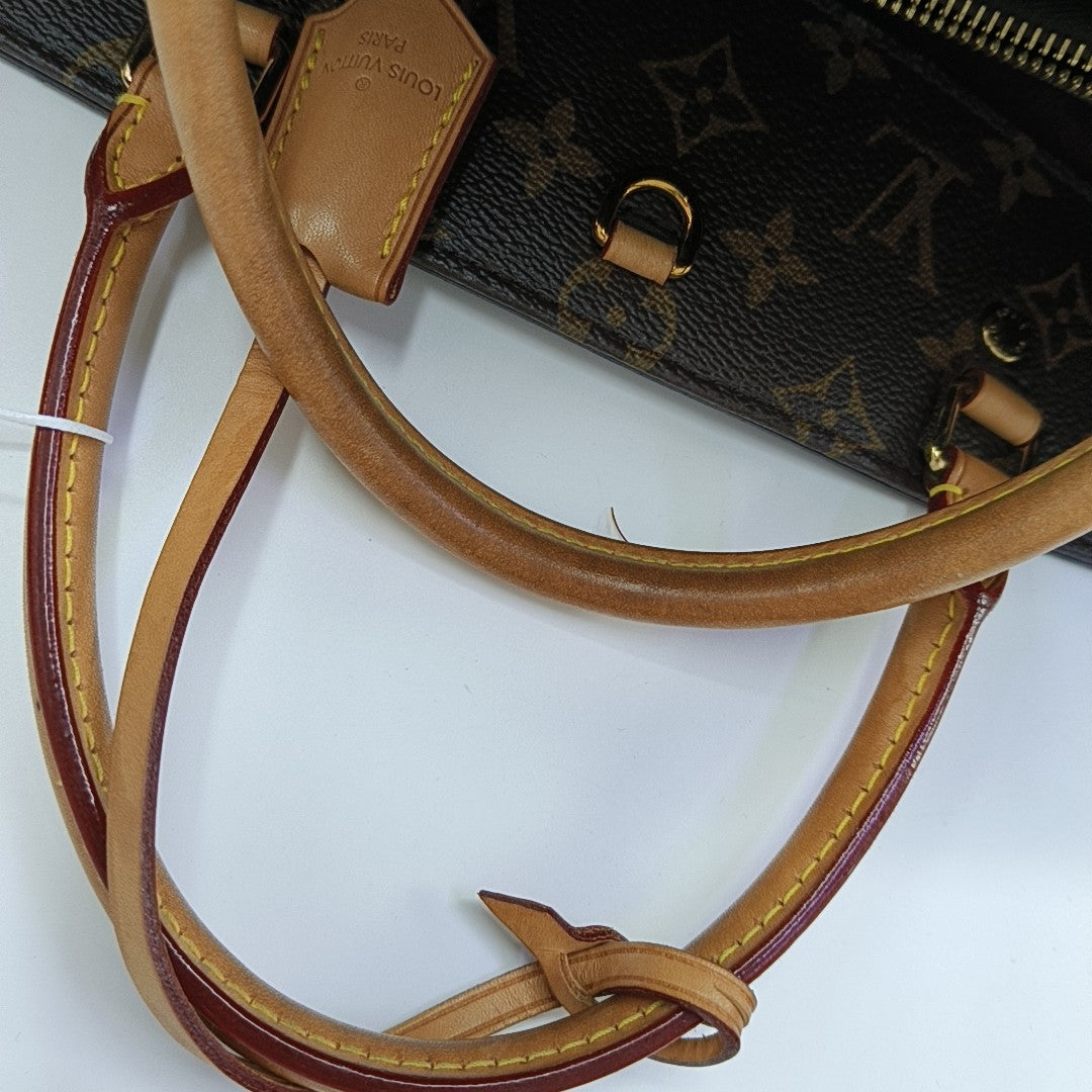 MONTAIGNE GM Monogram Coated Canvas Brown