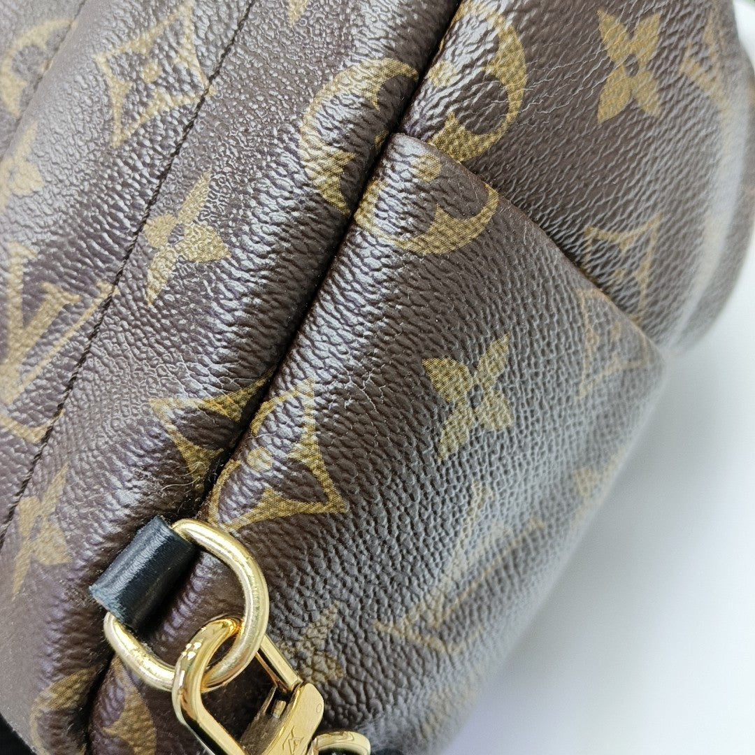 PALM SPRINGS Mini Monogram Coated Canvas Brown