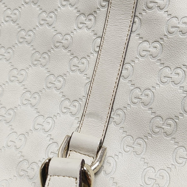 Abbey Monogram Calfskin White