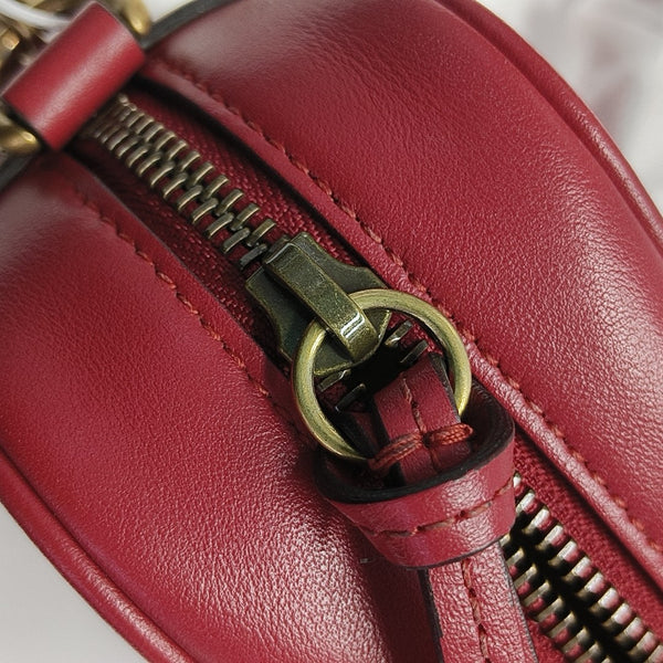 GG Marmont Super Mini Quilted Calfskin Red