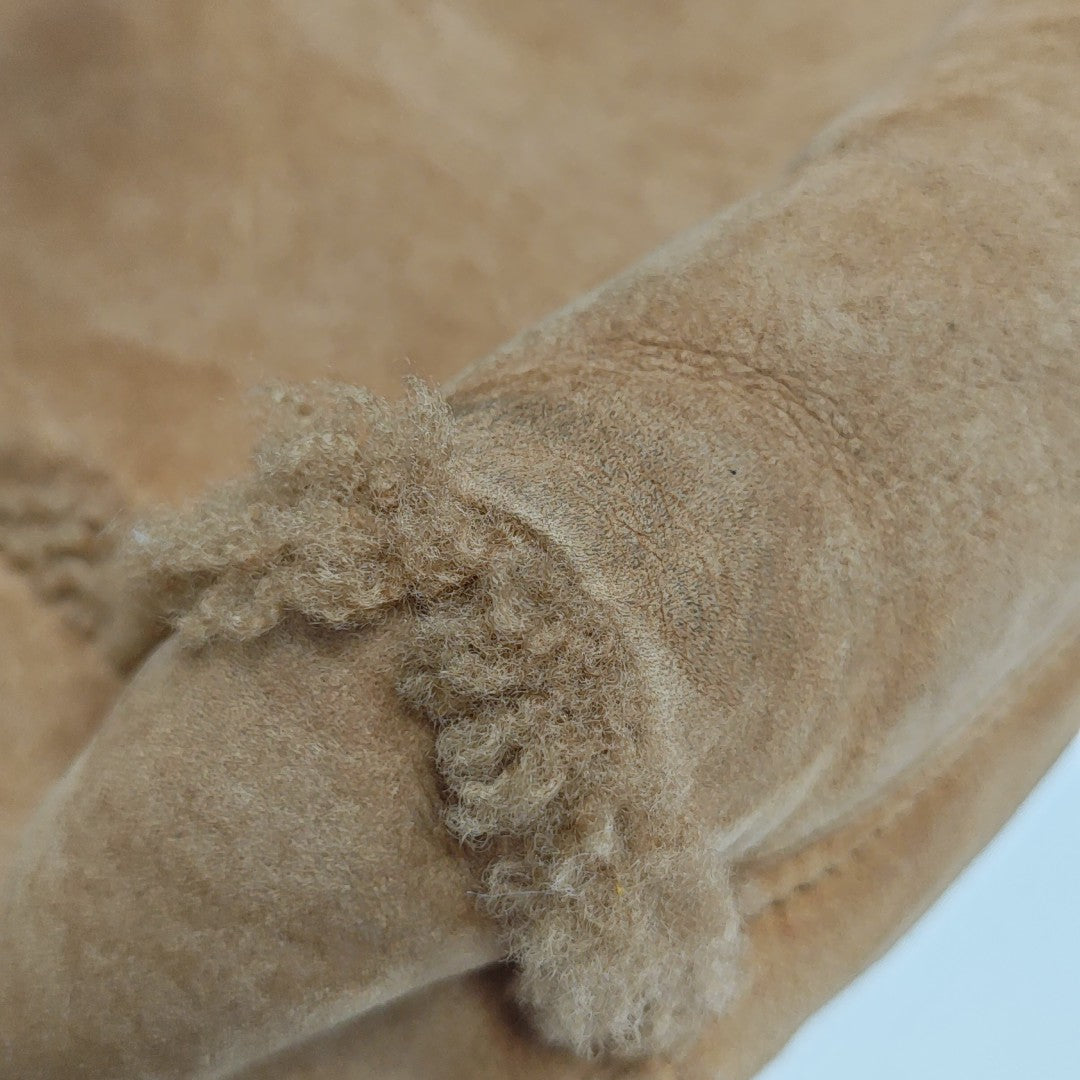 Sheepskin Top Handle Bag Brown