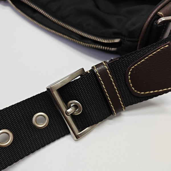 Nylon Shoulder Bag Black