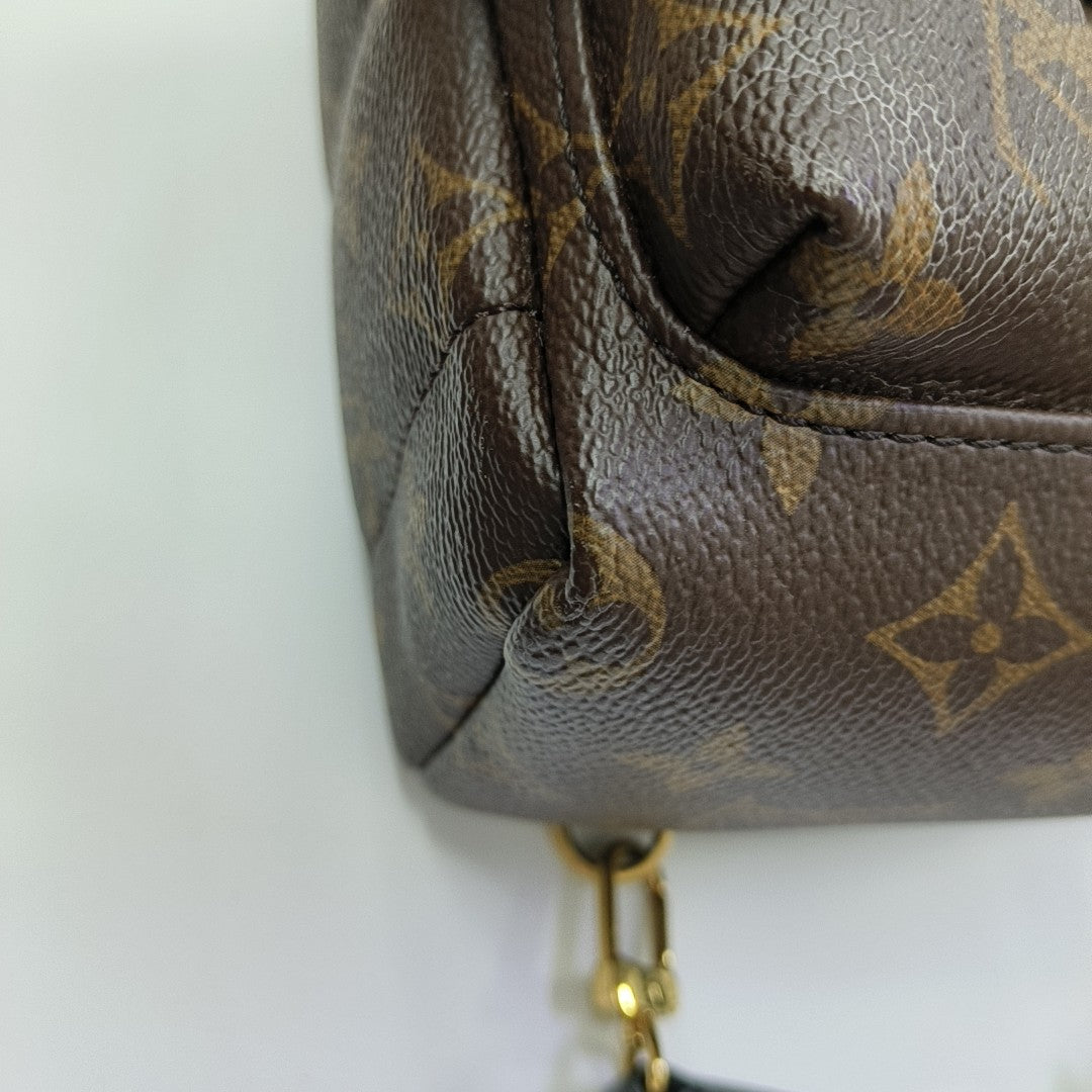 PALM SPRINGS Mini Monogram Coated Canvas Brown