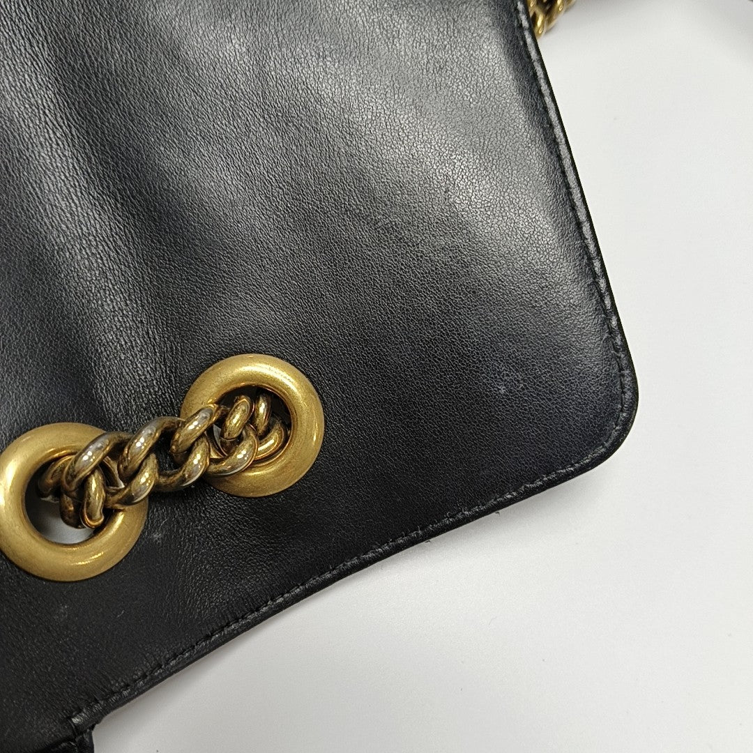 GG Marmont Medium Quilted Calfskin Black